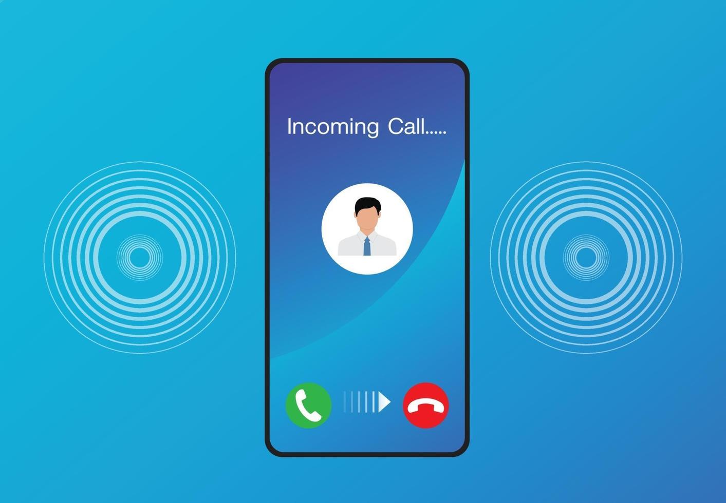 Incoming call  smartphone vector