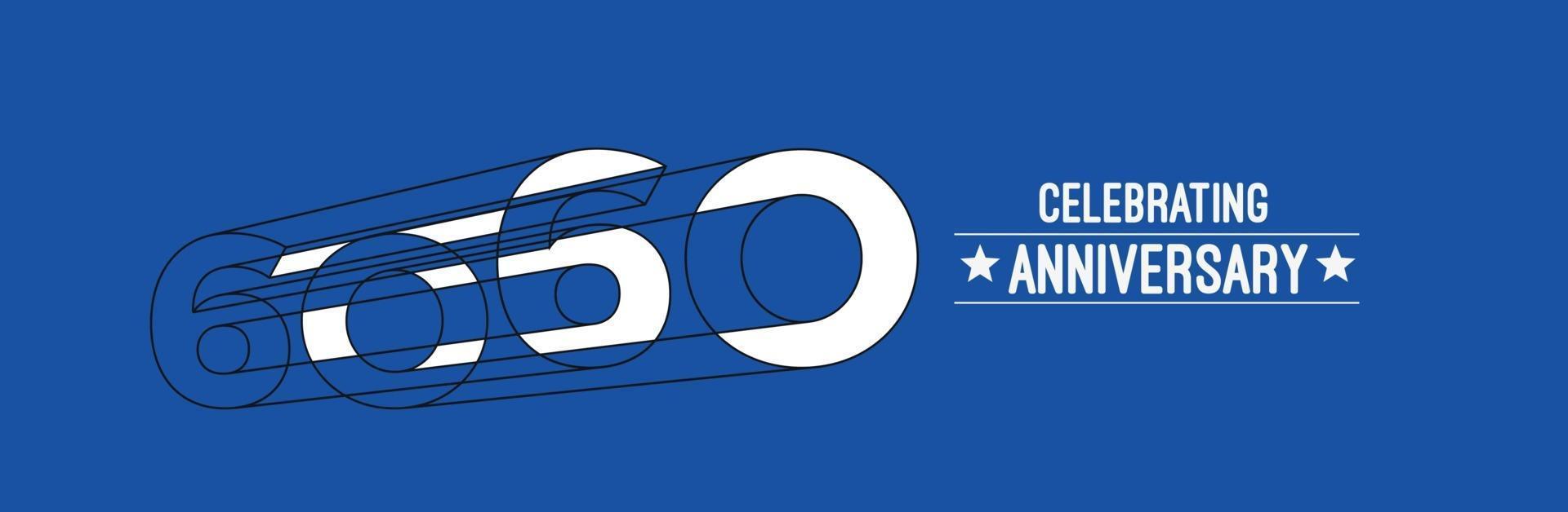 50th Years Anniversary Celebration Design. 3d Color line art RGB vector illustration.