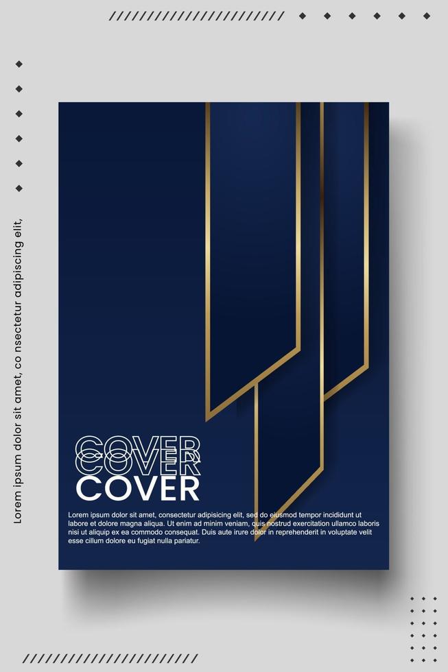 Cover design template with abstract lines modern vector