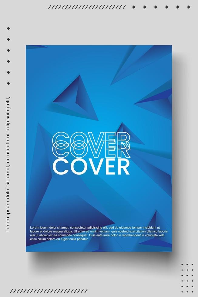 Cover design template with abstract lines modern vector