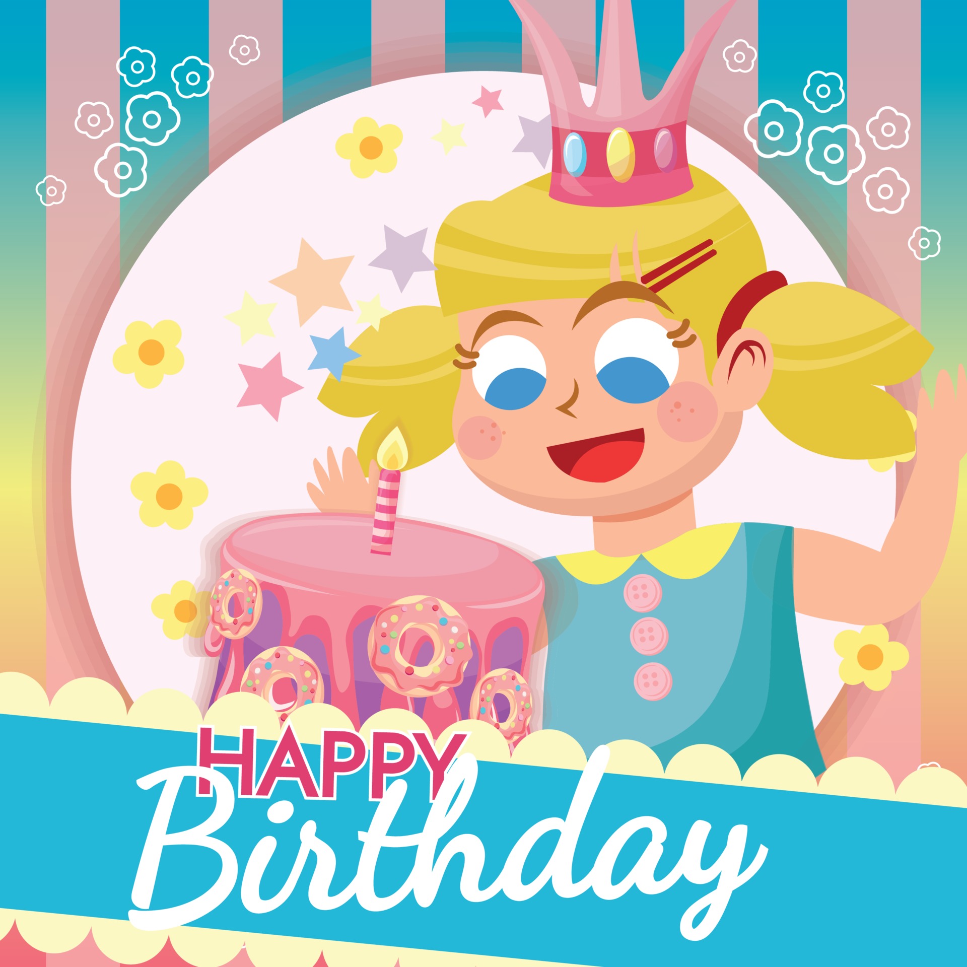 colourful birthday background illustration design for card 2377833 ...