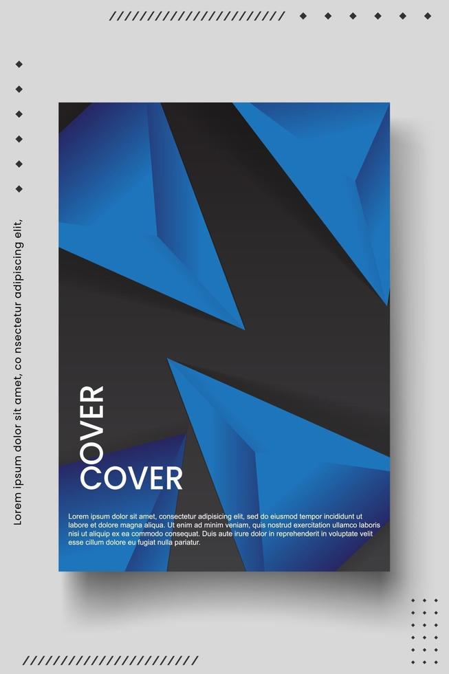 Cover design template with abstract lines modern vector