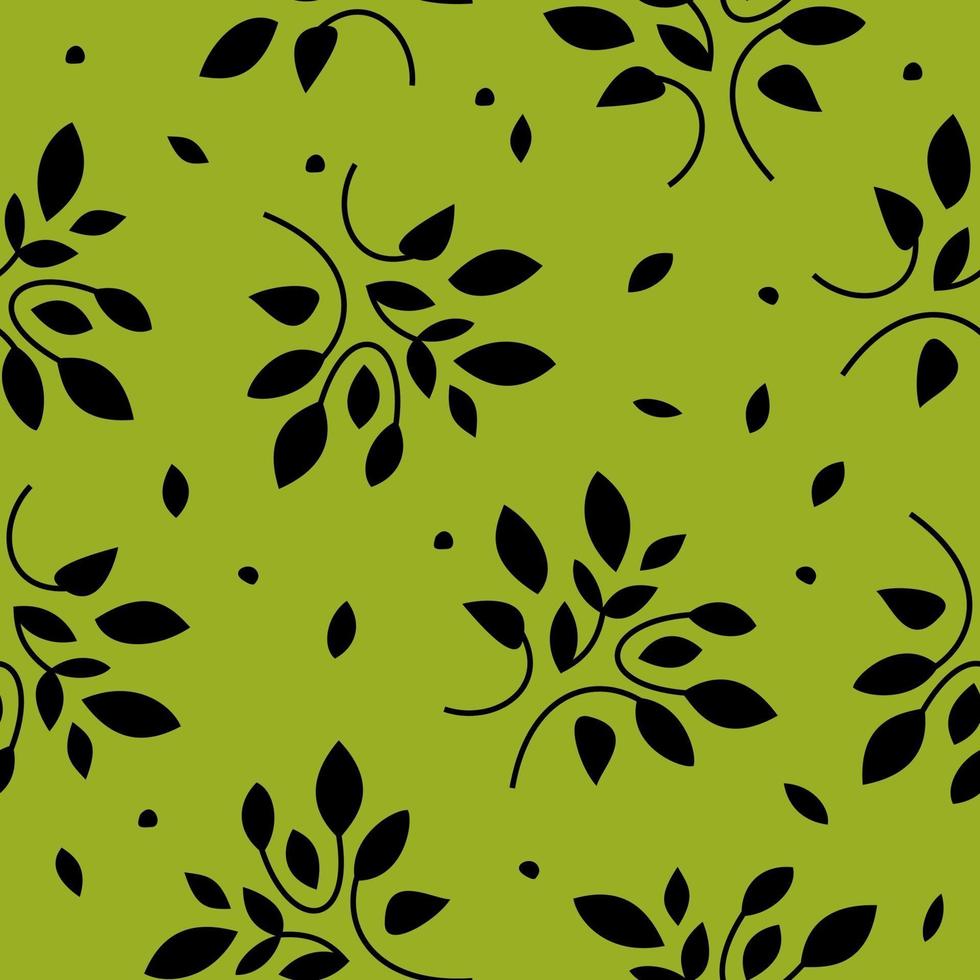 stylized tree with leaves seamless illustration vector