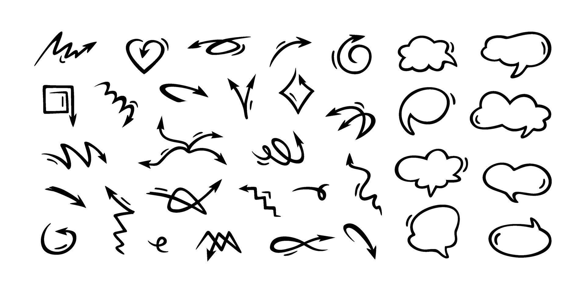 arrows and clouds vector