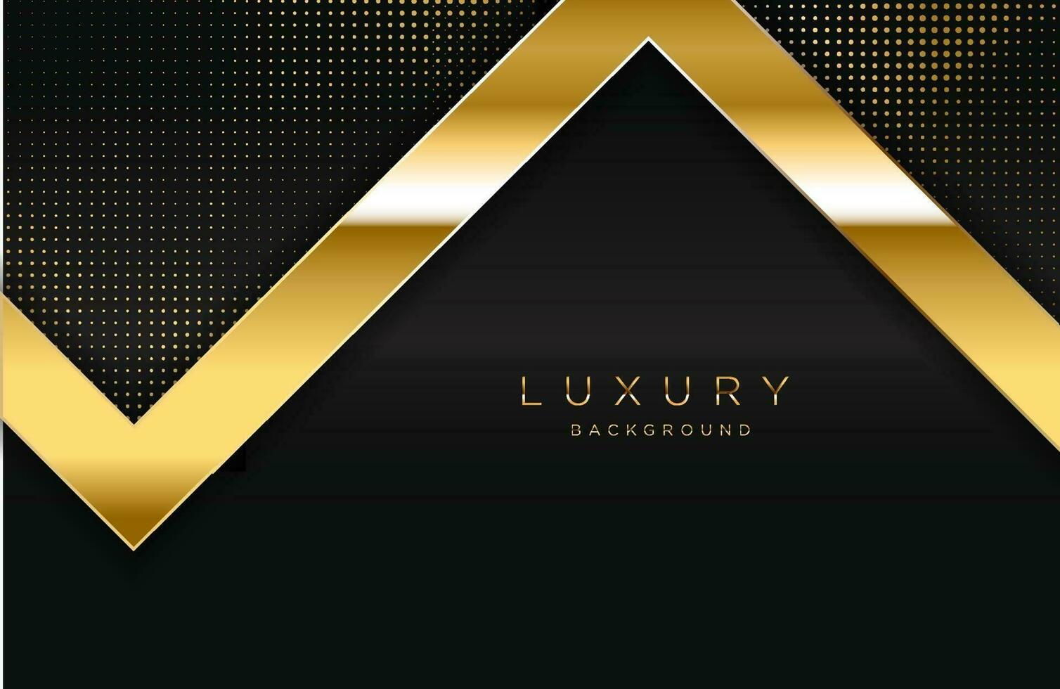 Abstract geometric 3d background with realistic gold effect vector