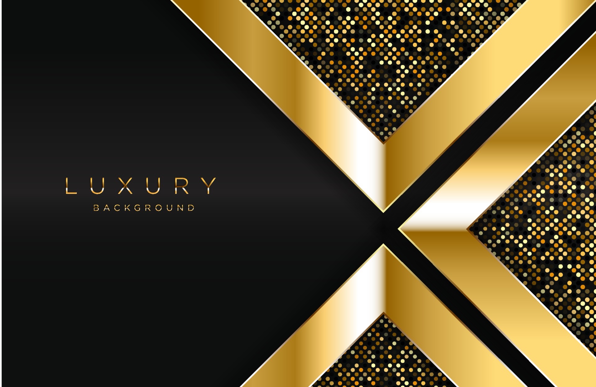 Abstract geometric 3d background with realistic gold effect Vector
