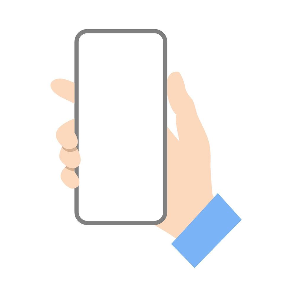 phone in hand vector