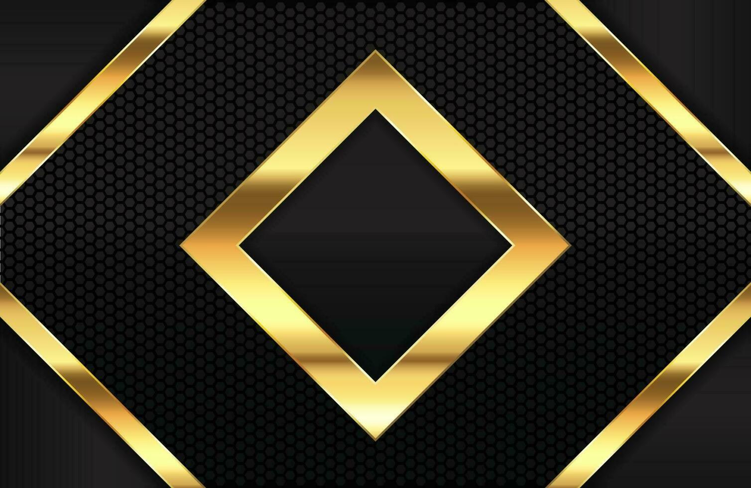 Abstract geometric 3d background with realistic gold effect vector