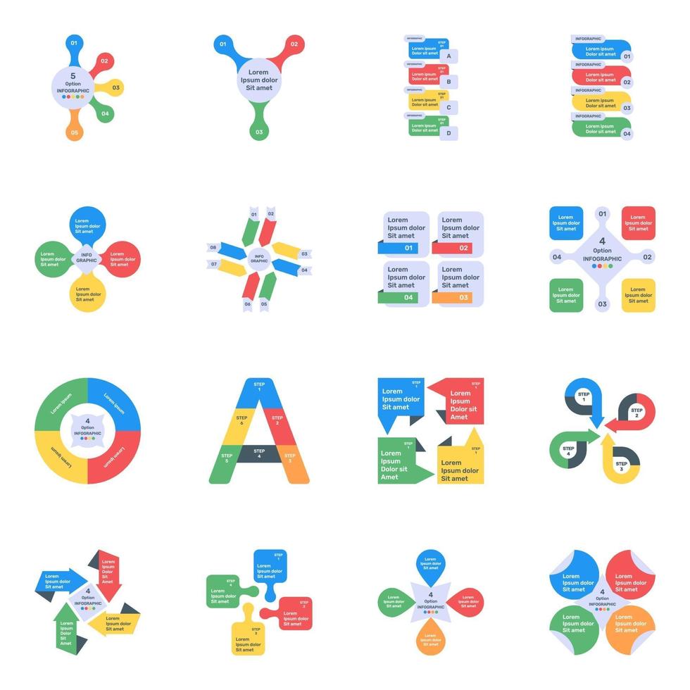 Graphical Layouts Flat vector