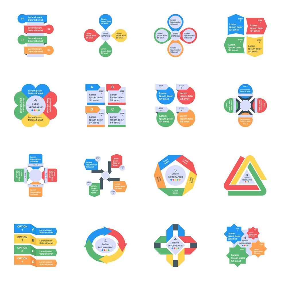 Statistical Infographics Flat vector