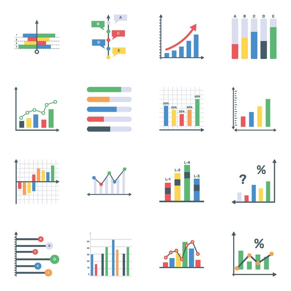 Set of Diagrams vector