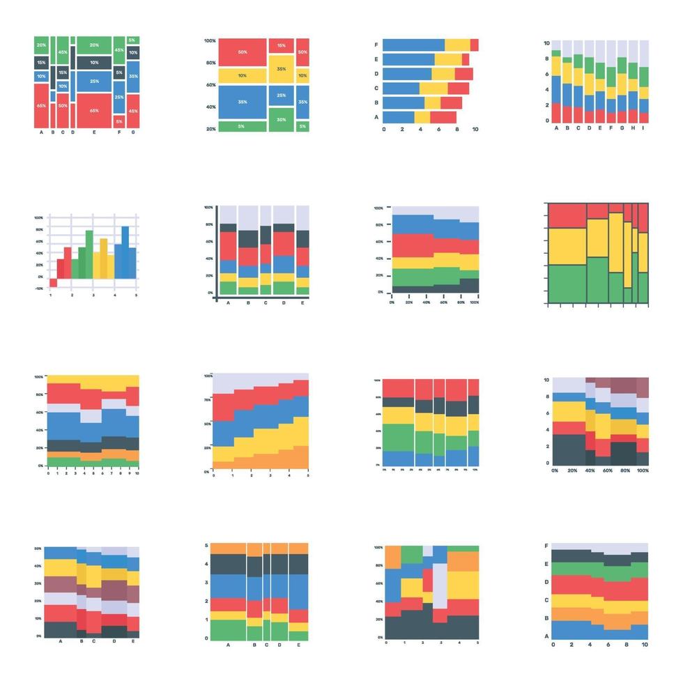 Mekko Graphs Flat vector