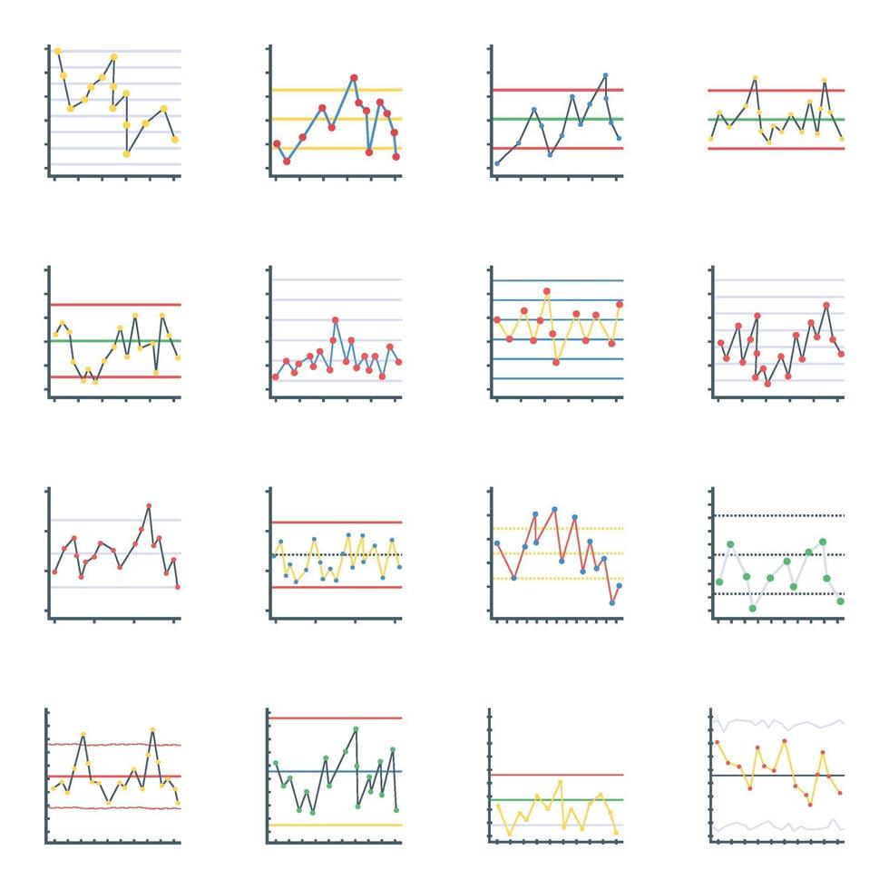 Waterfall Charts Flat vector
