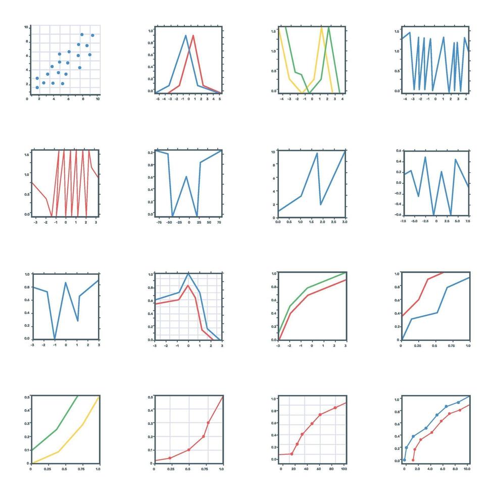 Modern Diagrams Flat Icons vector