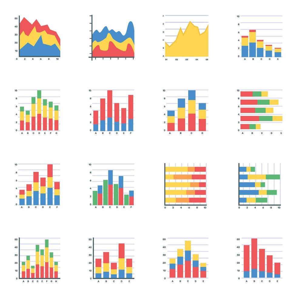 Graphical Representations Flat vector