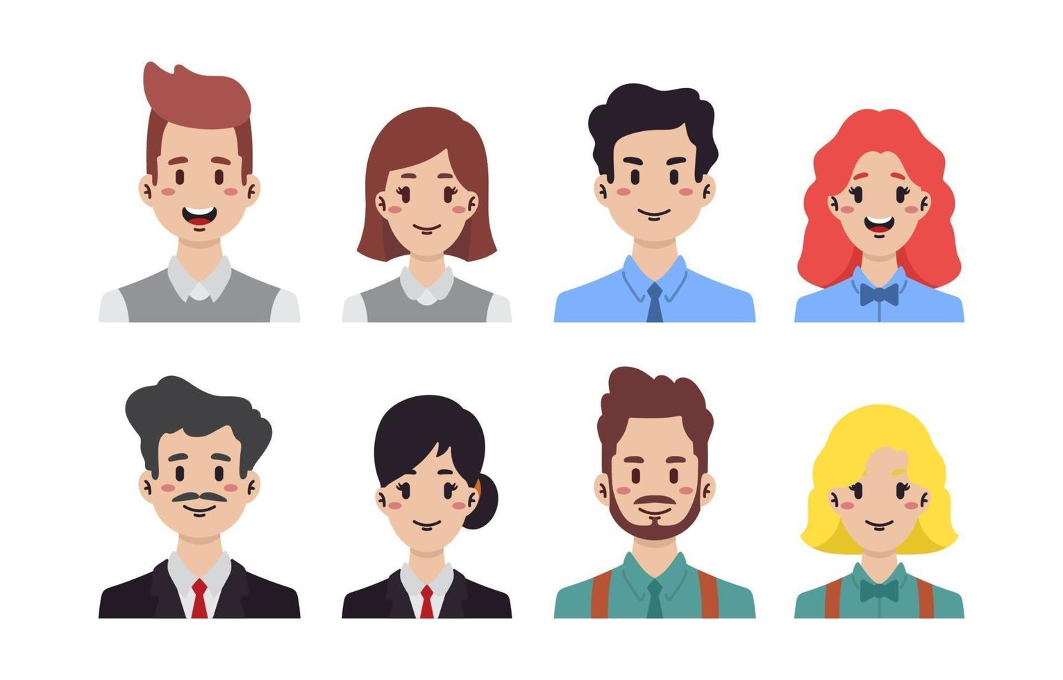 Set of People Business Avatar vector