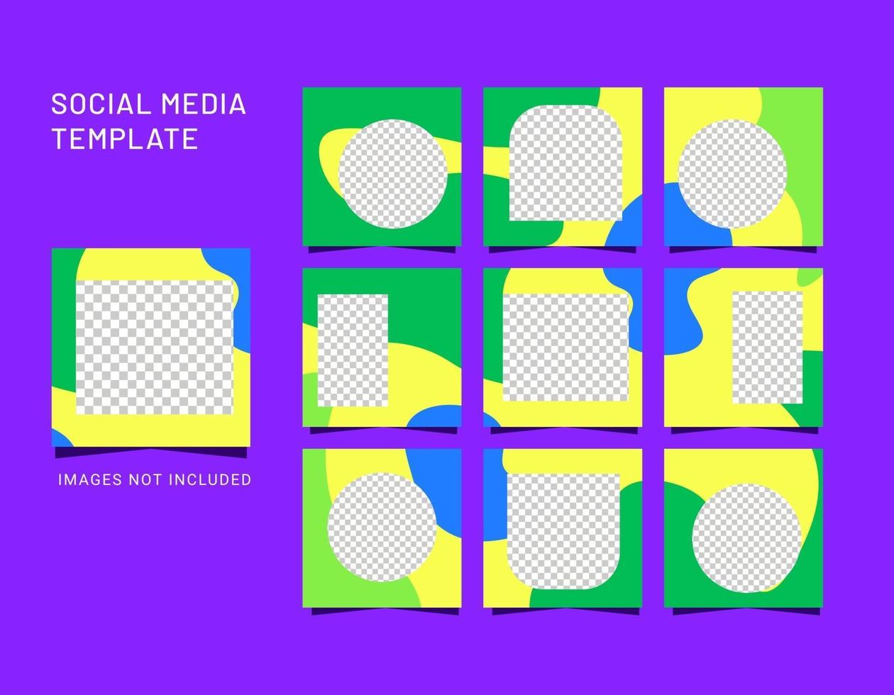 social media templates, banners, blogs, fashion sales pitches. Fully editable square post frame puzzle sales posters. Vector backgrounds of beautiful abstract shapes