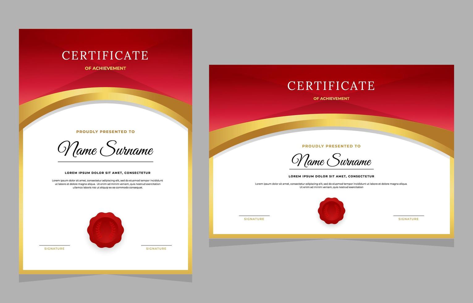 Elegant Certificate of Achievement Template vector