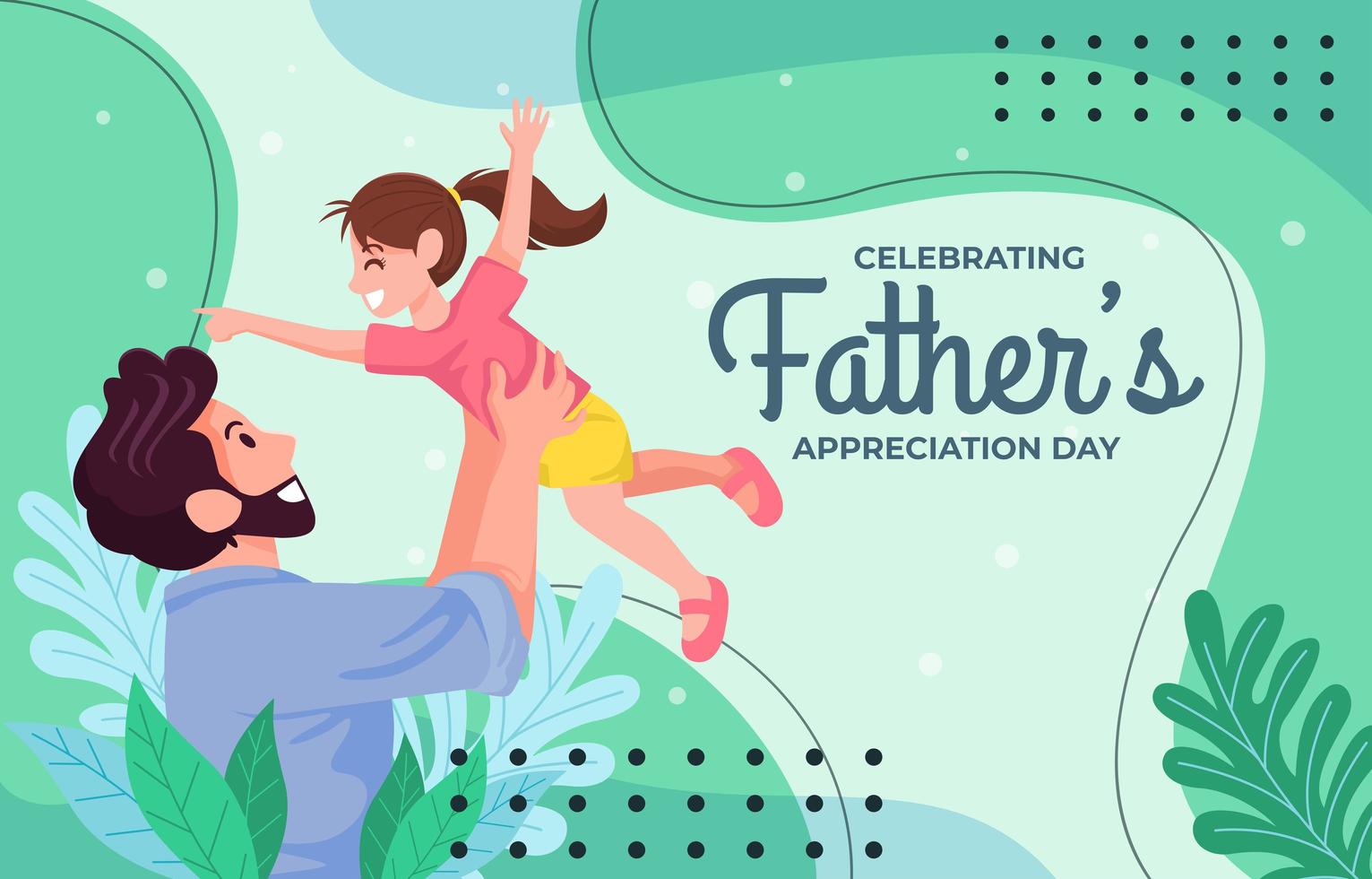 Happy Fathers Day Template Concept vector