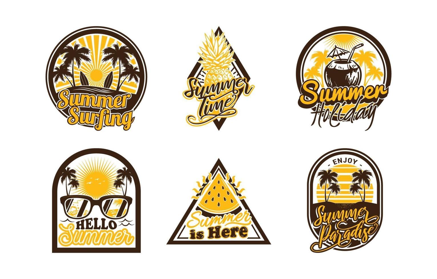 Summer Badges and Labels Collection vector