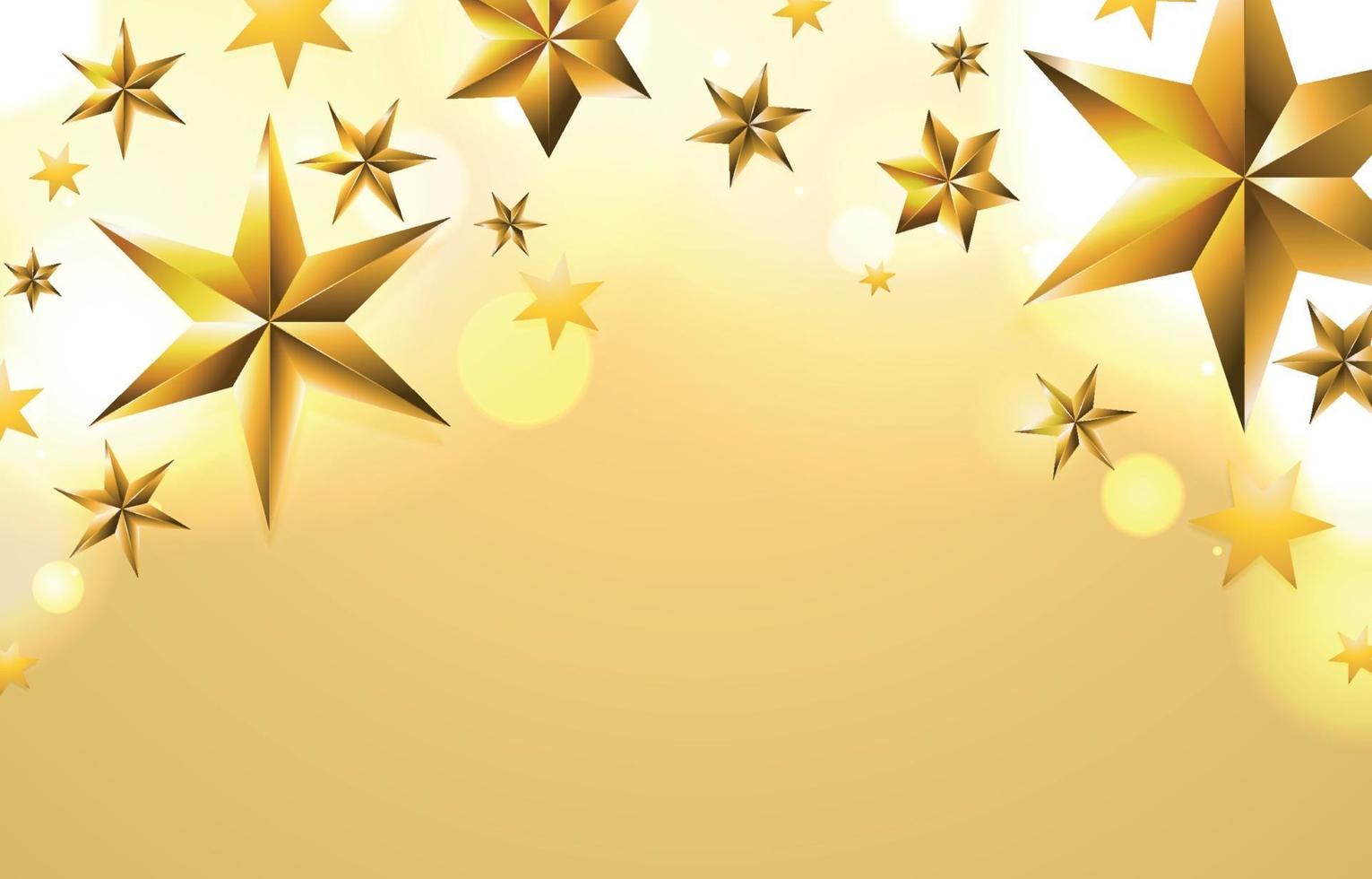 Shining Golden Stars Composition Background vector