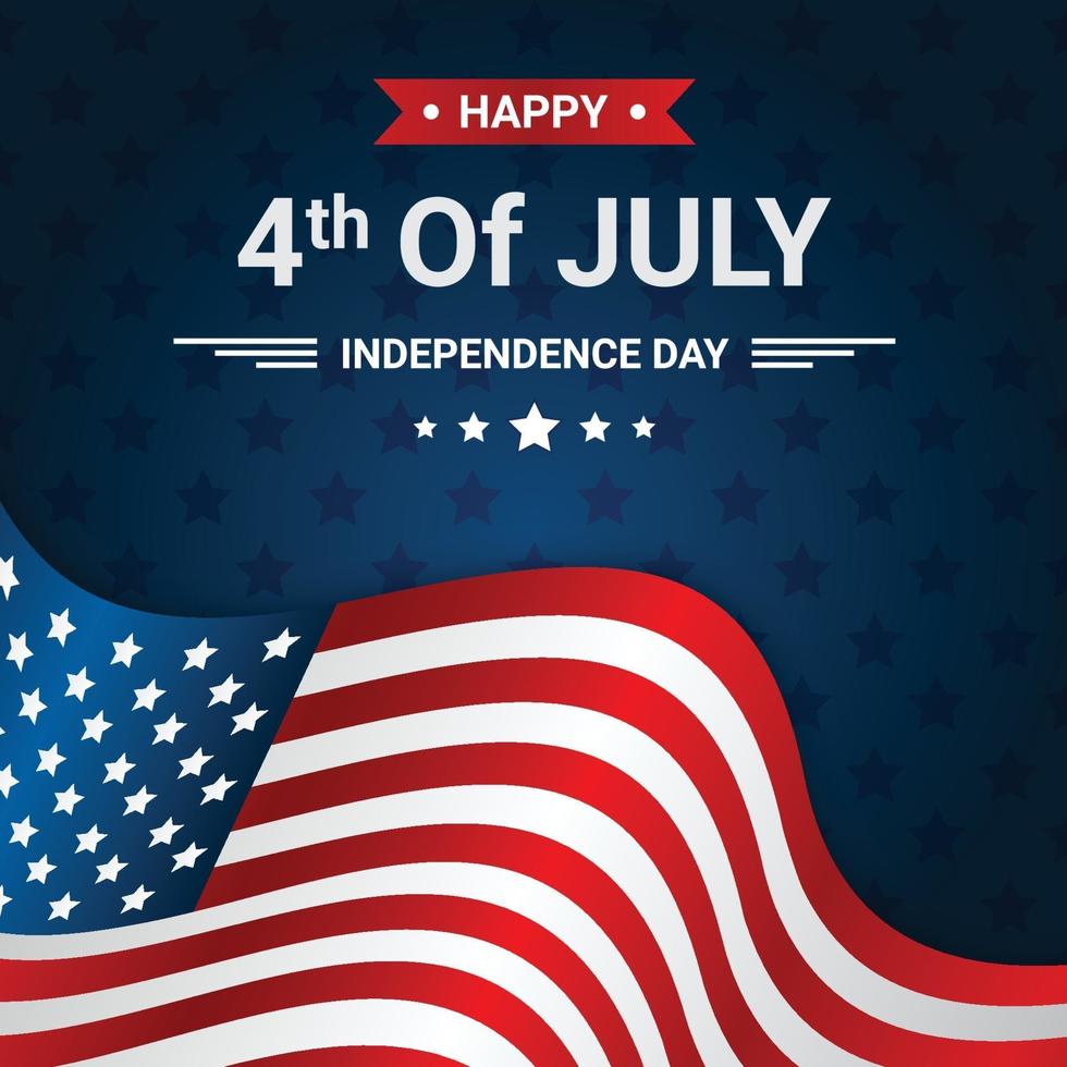 Happy 4th of July Flag Background vector