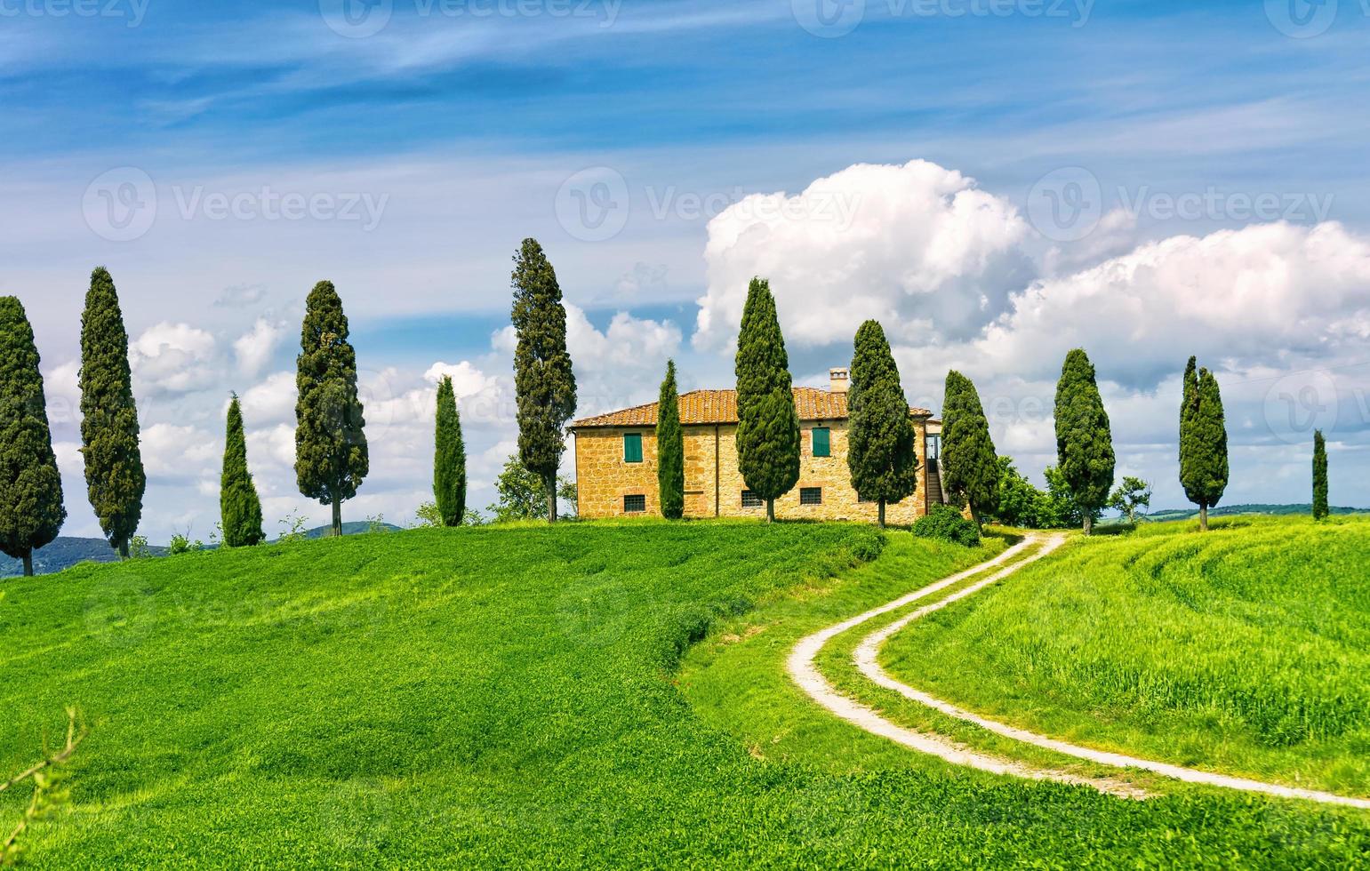 vista idílica en toscana foto