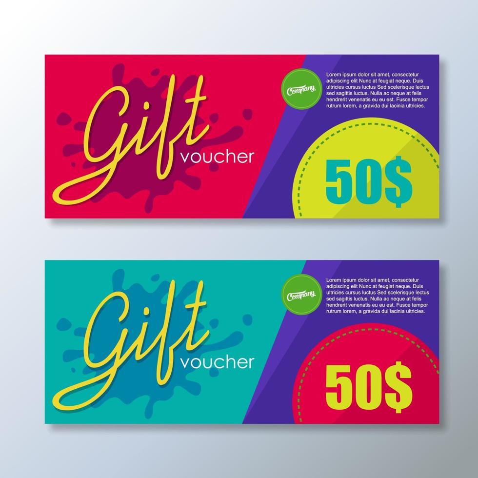 gift voucher discount template vector