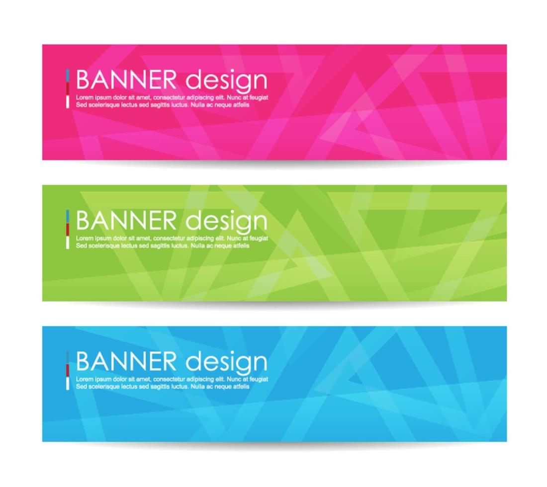 Abstract geometric banner background vector