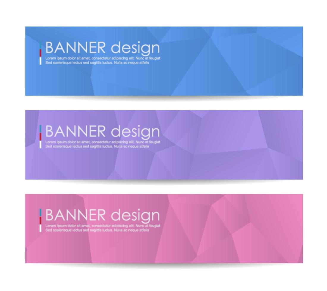 Abstract geometric banner background vector