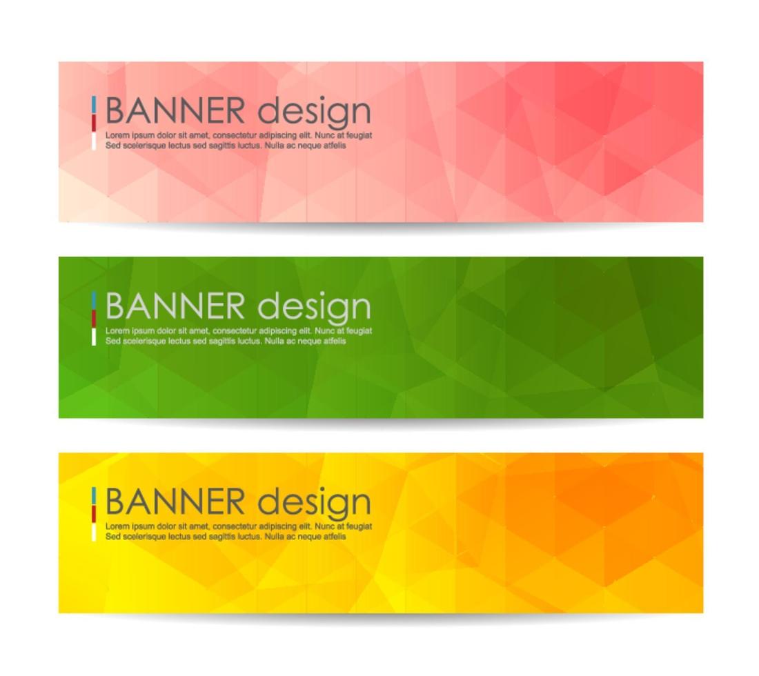 Abstract geometric banner background vector