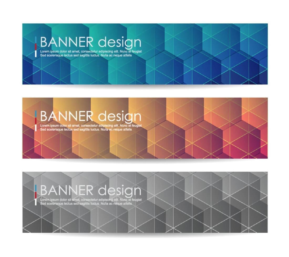 Abstract geometric banner background vector