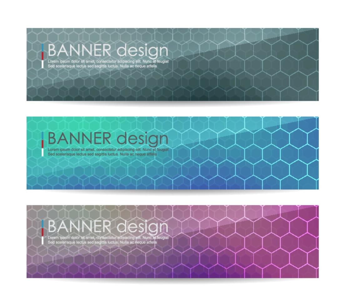 Abstract geometric banner background vector
