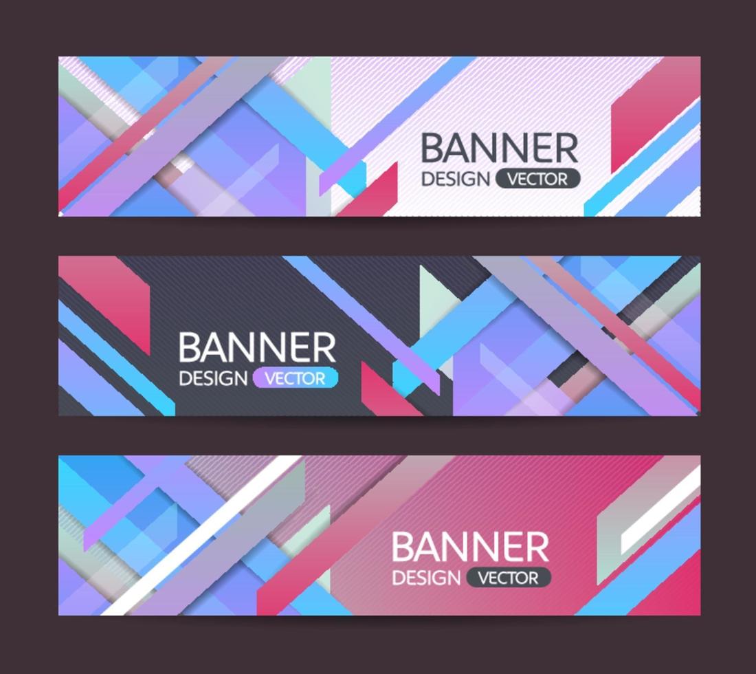 Abstract geometric banner background vector