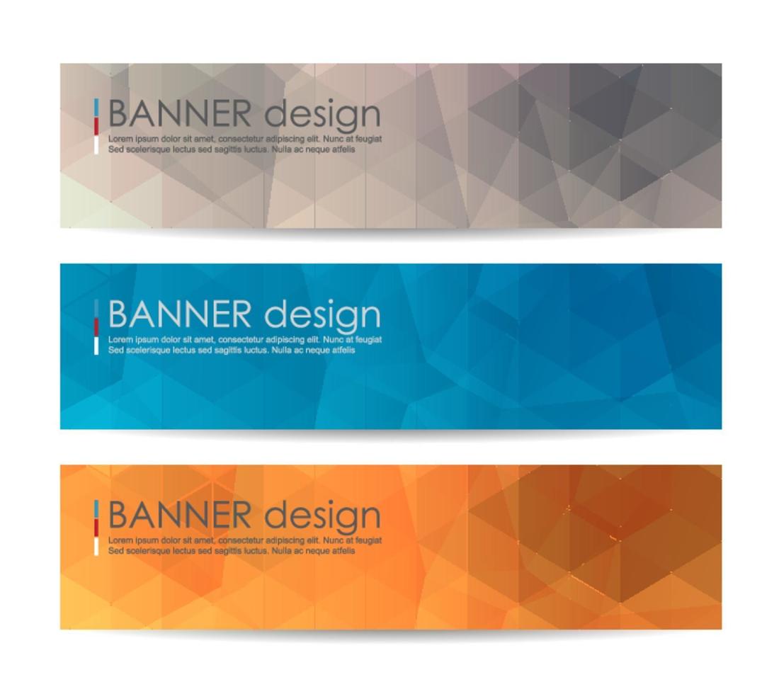 Abstract geometric banner background vector
