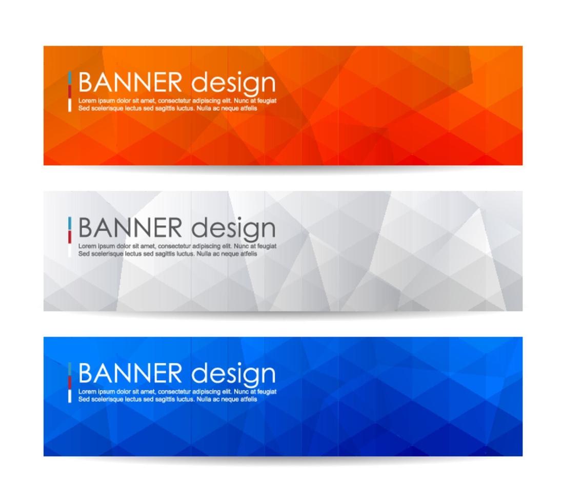 Abstract geometric banner background vector