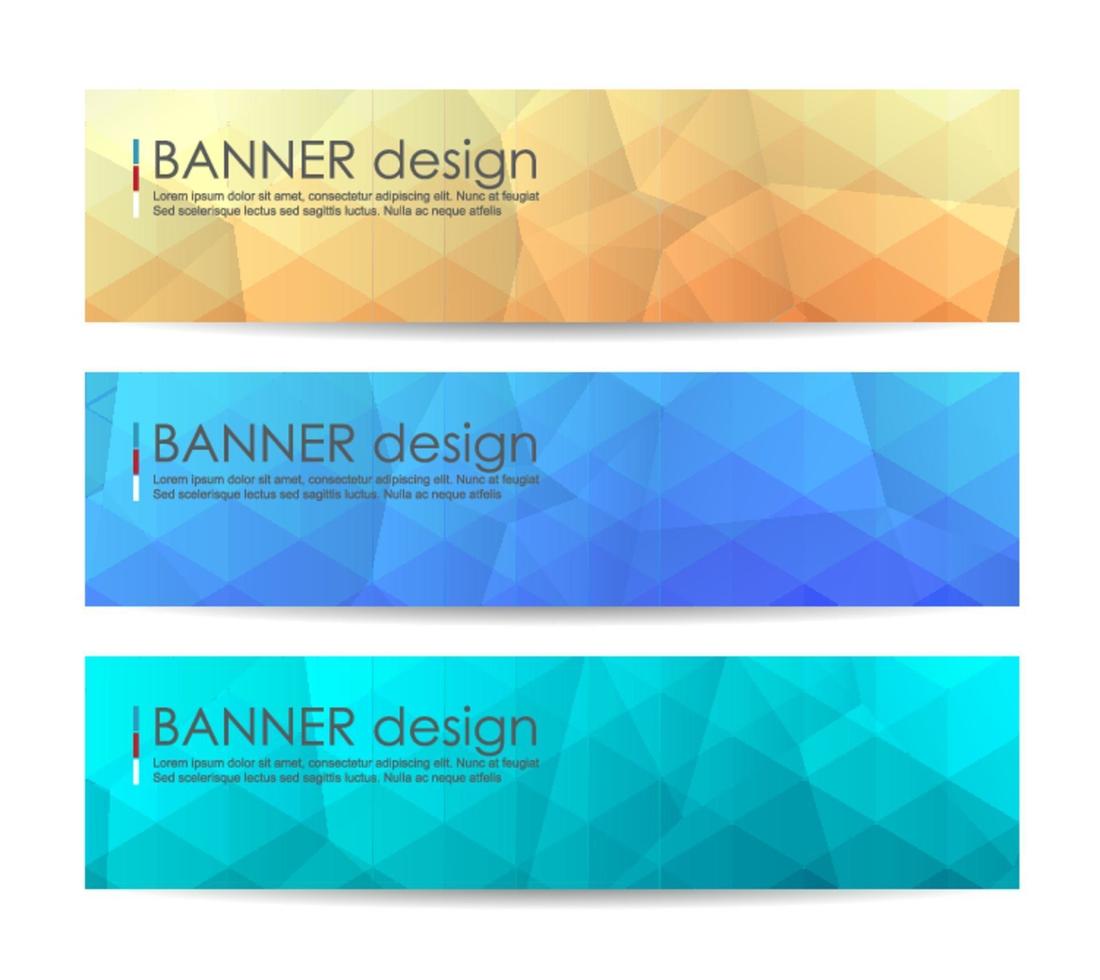 Abstract geometric banner background vector