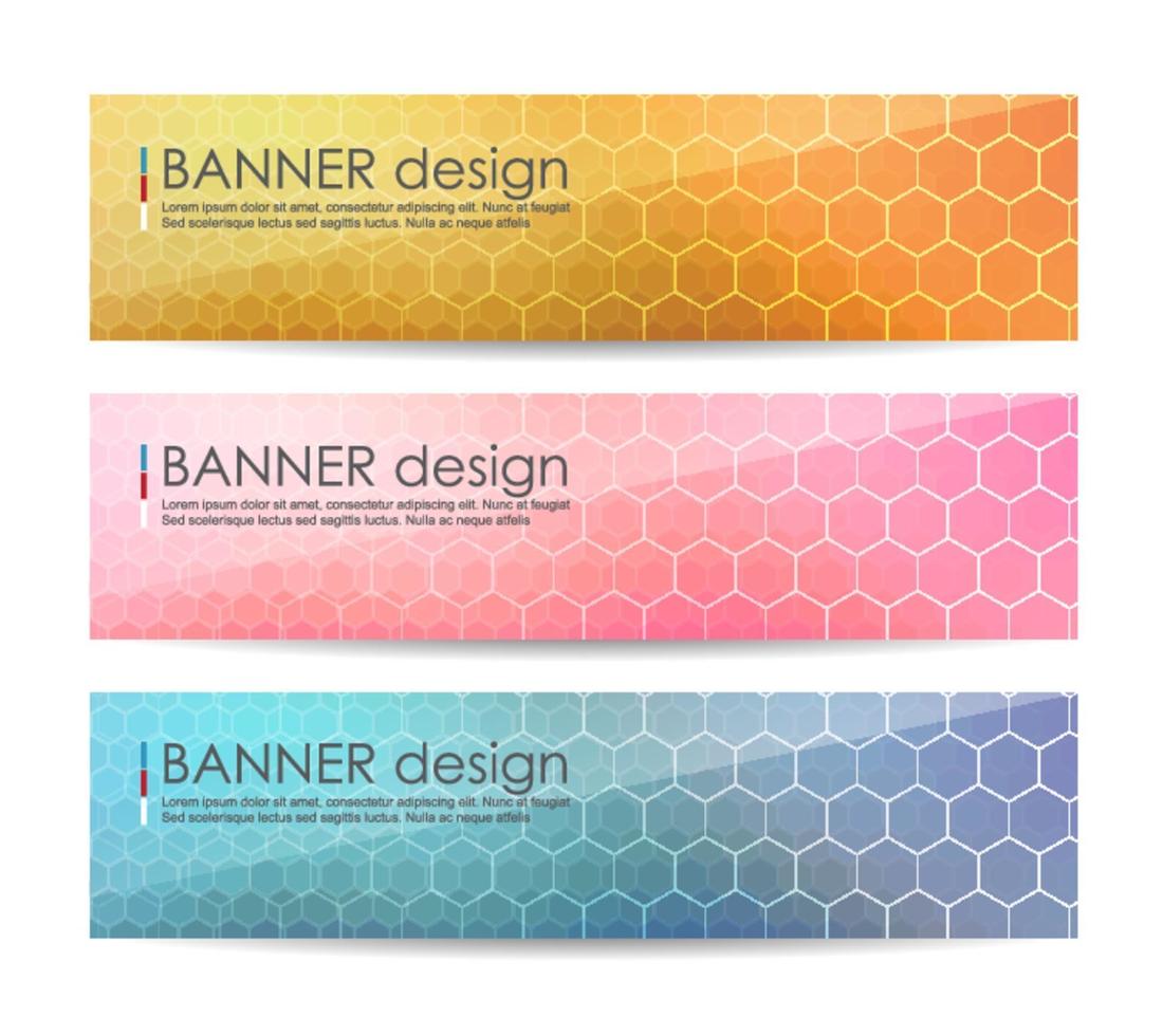 Abstract geometric banner background vector