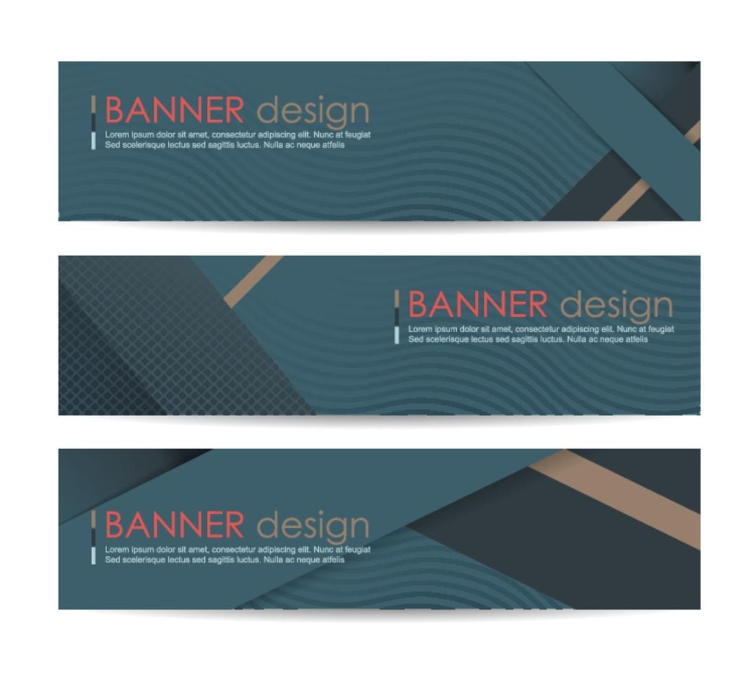 Abstract geometric banner background vector