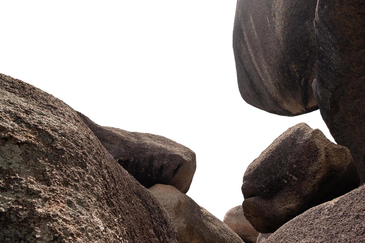 Grandes rocas canto rodado natural apiladas foto