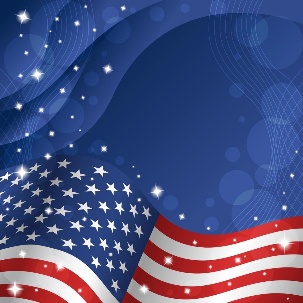 4th of July Independence Day American Flag Background vector