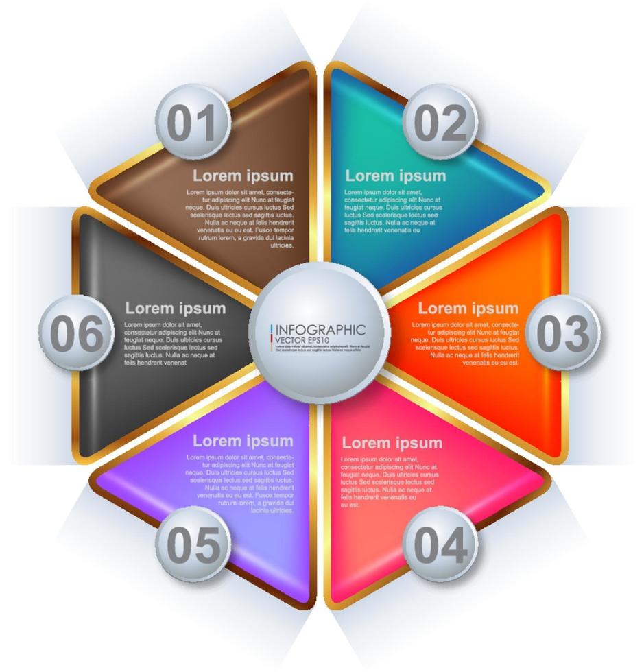 3d Infographic template design vector