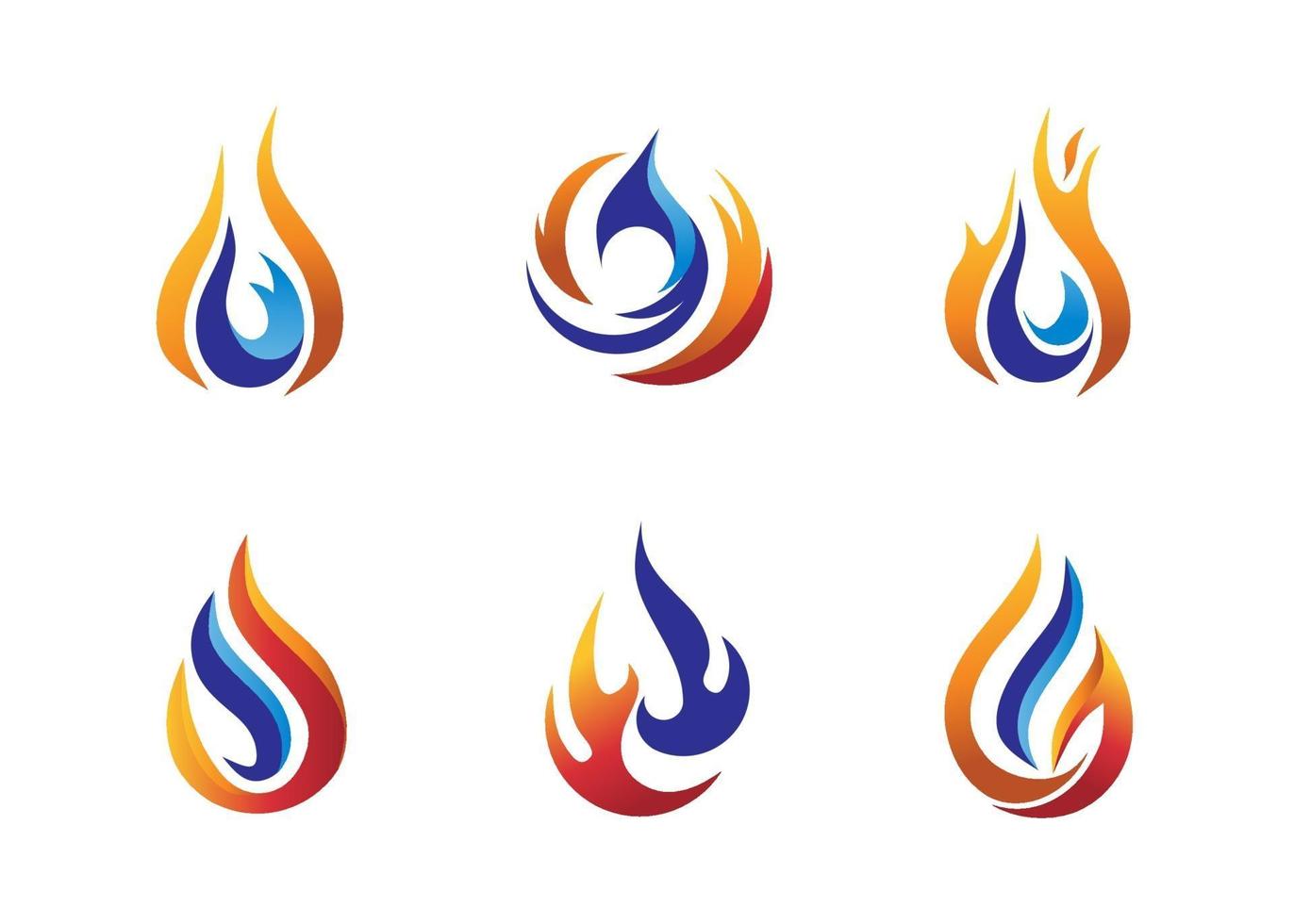 fire and gas logo template vector