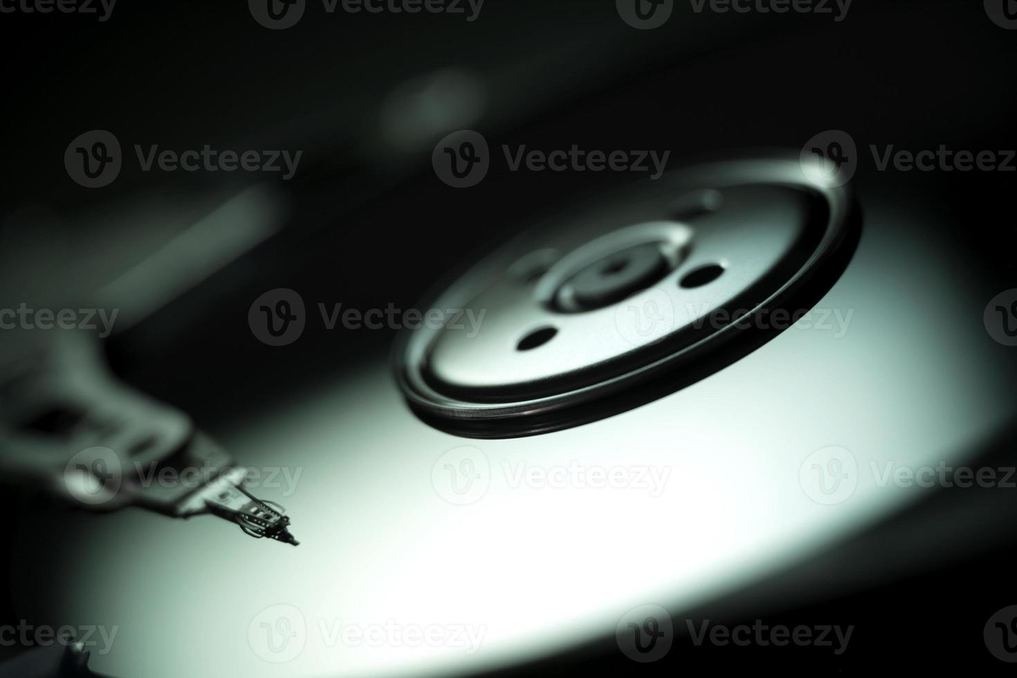 Close up image of a HDD rotary disk photo