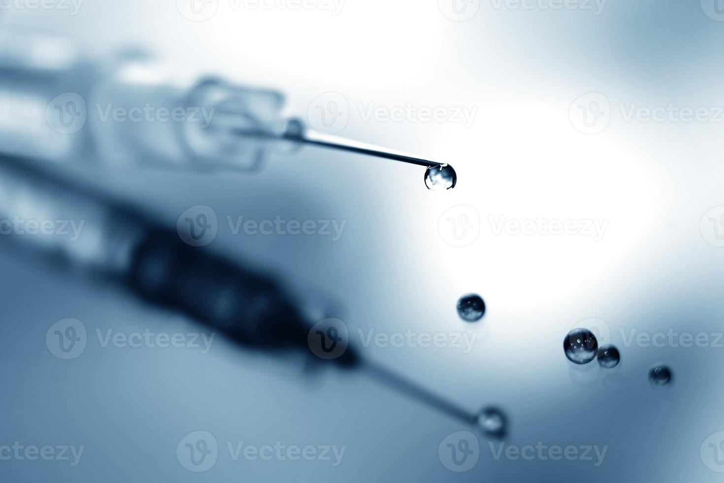 Close up image of a syringe photo