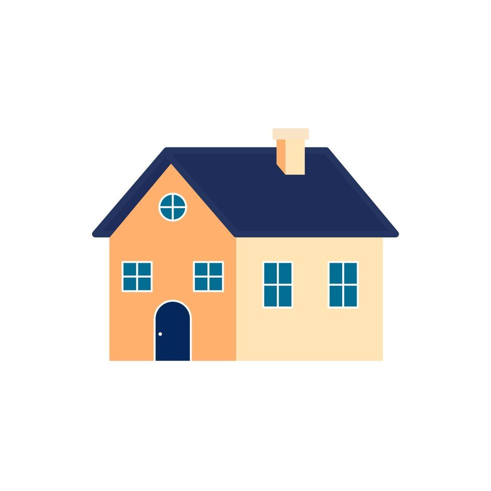 Cute House Flat Vector Illustration