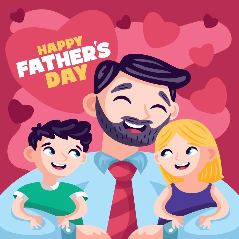 Family Celebrating Fathers Day vector