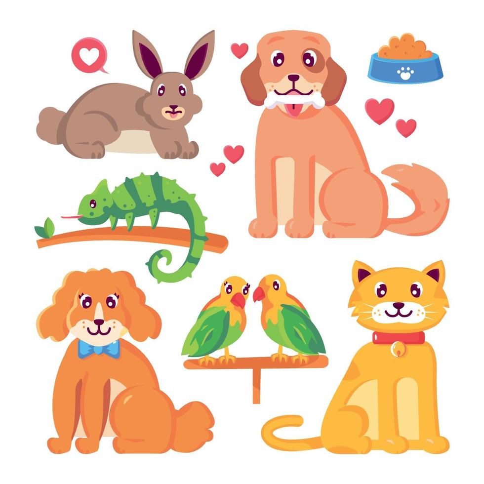 Set of Pets Characters 2379784 Vector Art at Vecteezy Set of Pets Characters 2379784 Vector Art at Vecteezy