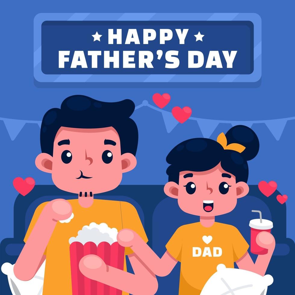 Happy Father's Day Greeting Card vector