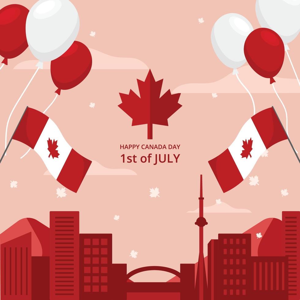 Canada Day Background vector